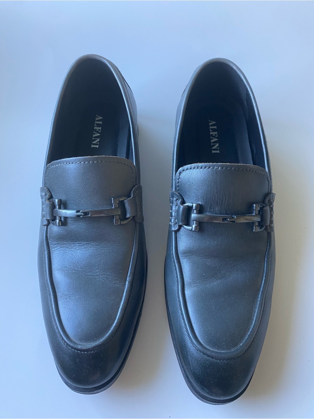 Alfani Leather Gray loafers Size 7 Dressy Preppy Formal
